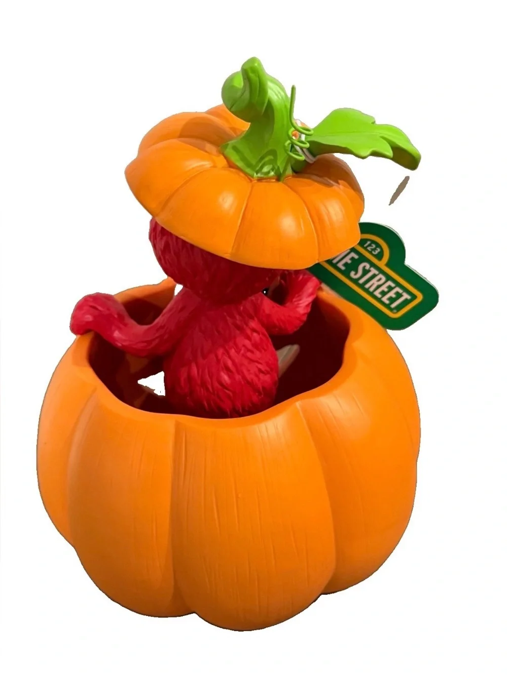 Sesame Street Elmo Pumpkin Halloween 9” Figurine  New! So Cute! Brand New!